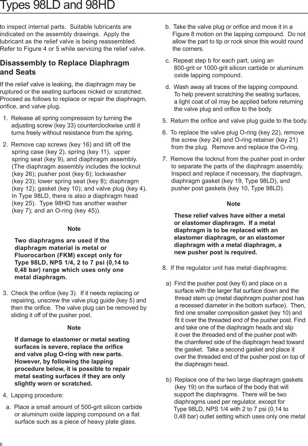 Page 6 of 12 - Emerson Emerson-98-Series-Relief-Valve-Or-Backpressure-Regulator-Instruction-Manual-  Emerson-98-series-relief-valve-or-backpressure-regulator-instruction-manual