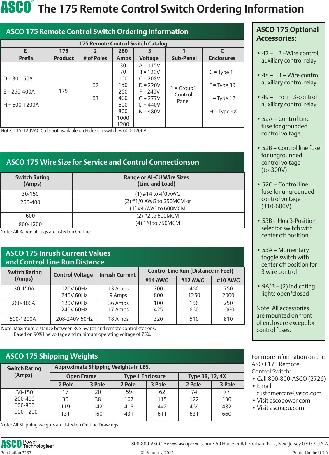Page 2 of 2 - Emerson Emerson-Asco-175-Remote-Control-Switch-Single-Source-Dual-Load-Brochures-And-Data-Sheets- ASCO_175_Remote_Control_Switch_Pub_3237 Emerson-asco-175-remote-control-switch-single-source-dual-load-brochures-and-data-sheets