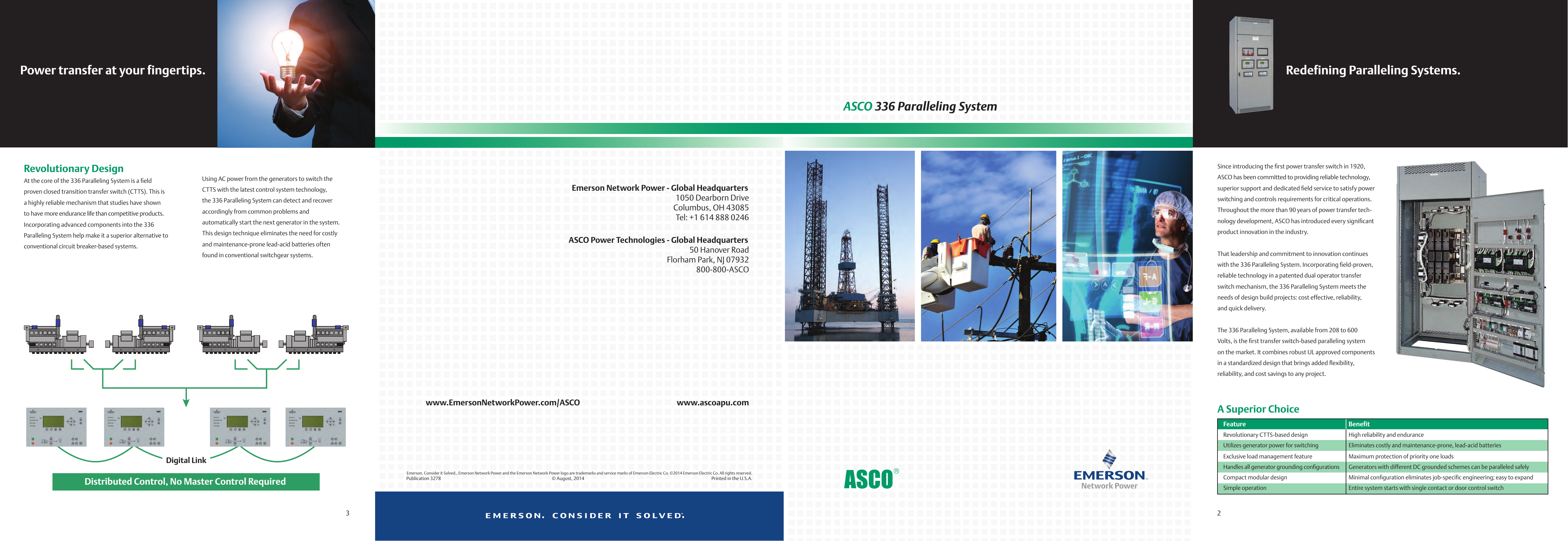 Page 1 of 8 - Emerson Emerson-Asco-336-Series-Paralleling-System-Brochures-And-Data-Sheets-  Emerson-asco-336-series-paralleling-system-brochures-and-data-sheets