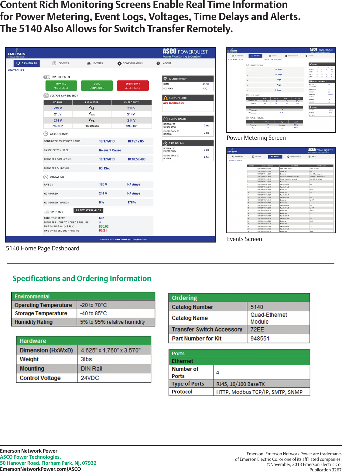 Page 2 of 2 - Emerson Emerson-Asco-5140-Quad-Ethernet-Module-Acc-72Ee-Brochures-And-Data-Sheets-  Emerson-asco-5140-quad-ethernet-module-acc-72ee-brochures-and-data-sheets
