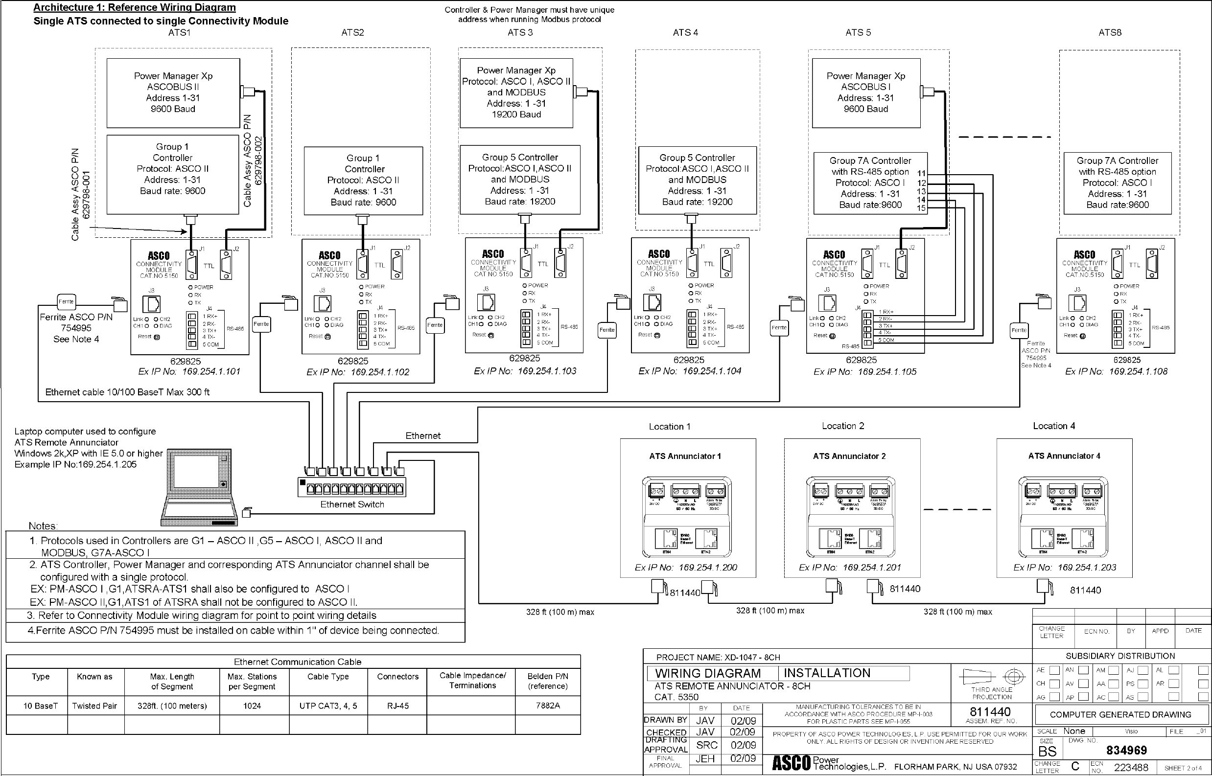 Page 2 of 4 - Emerson Emerson-Asco-5350-Eight-Channel-Remote-Annunciator-Diagrams-And-Drawings- PDF File Created From A TIFF Image By Tiff2pdf  Emerson-asco-5350-eight-channel-remote-annunciator-diagrams-and-drawings