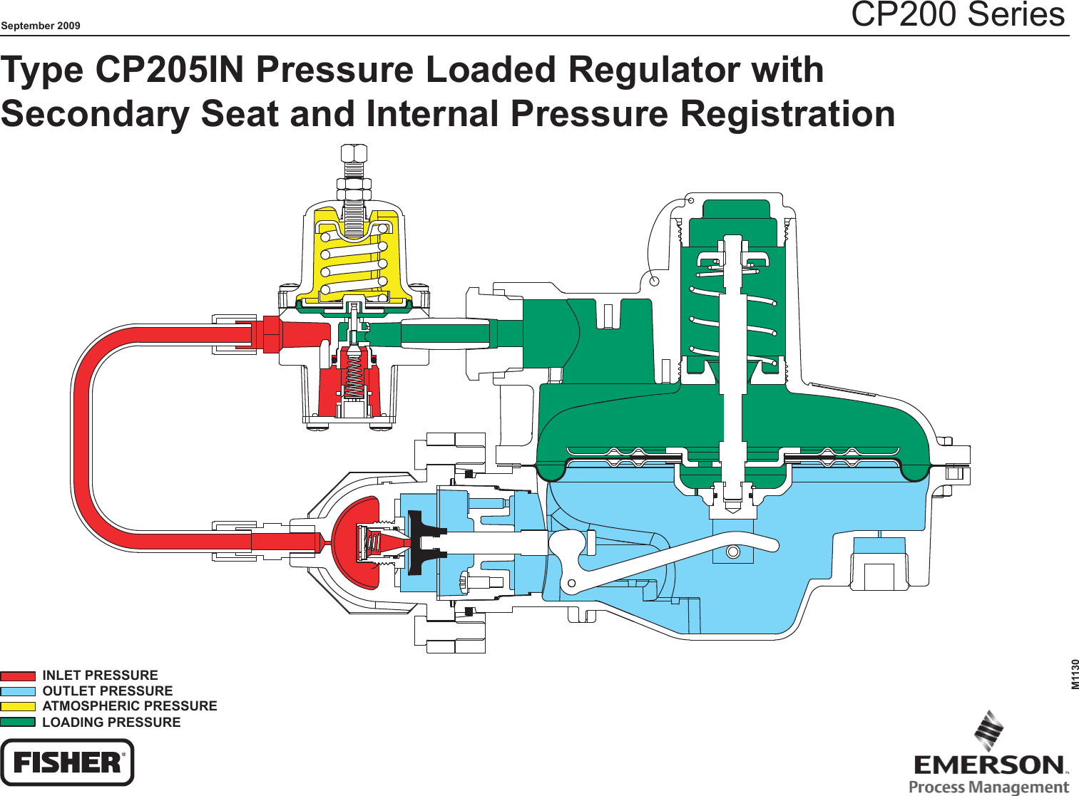 Page 1 of 1 - Emerson Emerson-Cp200-Series-Pressure-Loaded-Pressure-Reducing-Regulators-Drawings-And-Schematics- M1130_CP205IN_Pressure Loaded Reg With Secondary Seat_LR  Emerson-cp200-series-pressure-loaded-pressure-reducing-regulators-drawings-and-schematics