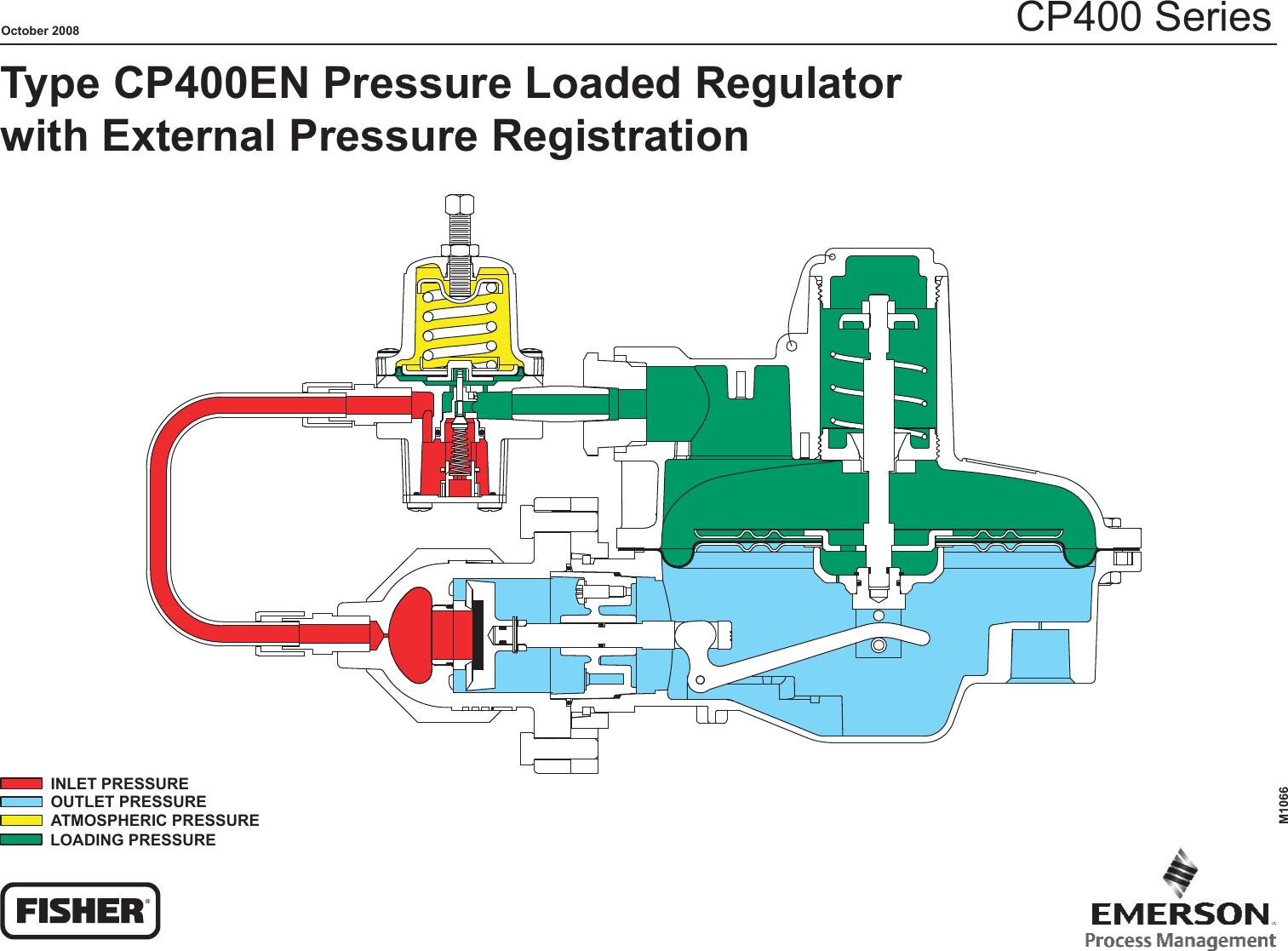 Page 1 of 1 - Emerson Emerson-Cp400-Series-Pressure-Loaded-Pressure-Reducing-Regulators-Drawings-And-Schematics- M1066_CP400EN_Schematic_LR  Emerson-cp400-series-pressure-loaded-pressure-reducing-regulators-drawings-and-schematics