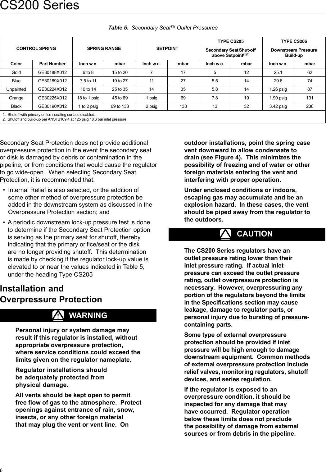 Page 6 of 12 - Emerson Emerson-Cs200-Series-Pressure-Reducing-Regulators-Instruction-Manual-  Emerson-cs200-series-pressure-reducing-regulators-instruction-manual