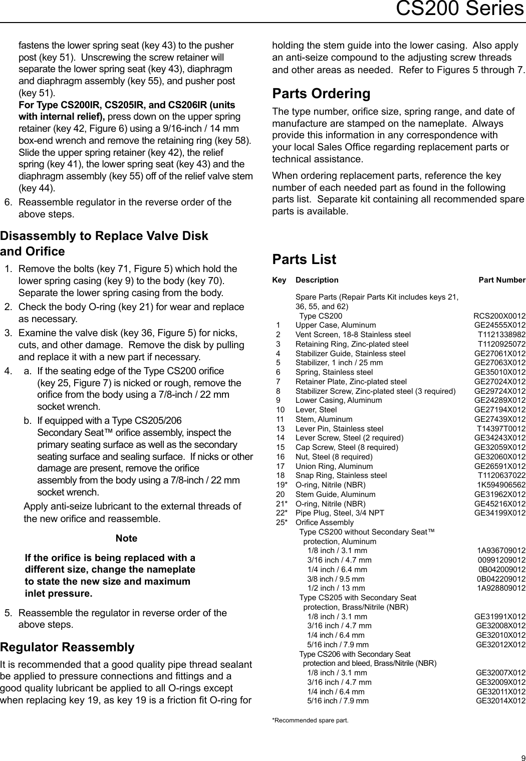Page 9 of 12 - Emerson Emerson-Cs200-Series-Pressure-Reducing-Regulators-Instruction-Manual-  Emerson-cs200-series-pressure-reducing-regulators-instruction-manual