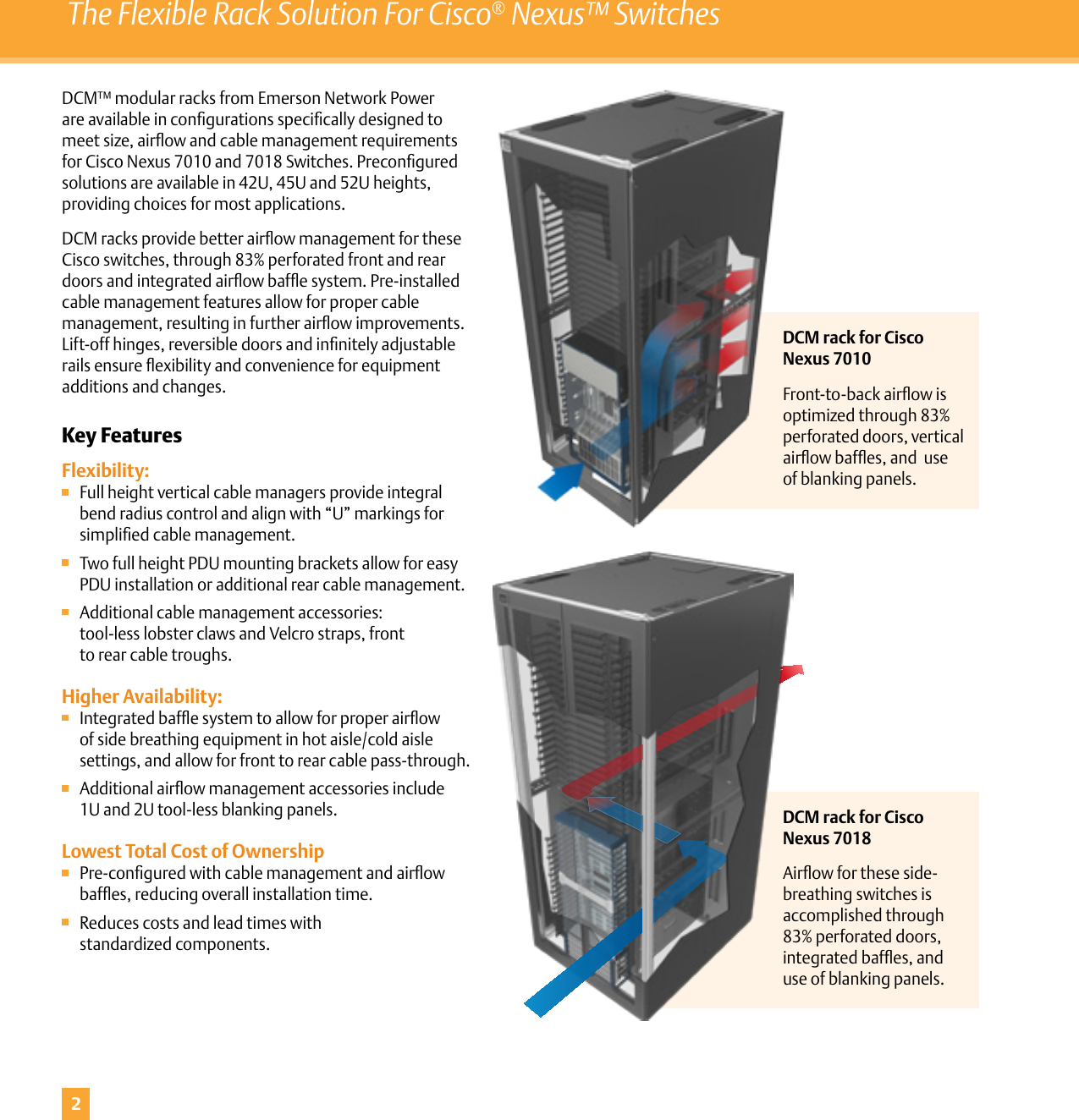 Page 2 of 4 - Emerson Emerson-Dcm-Modular-Data-Center-Racks-And-Enclosures-Brochures-And-Data-Sheets-  Emerson-dcm-modular-data-center-racks-and-enclosures-brochures-and-data-sheets