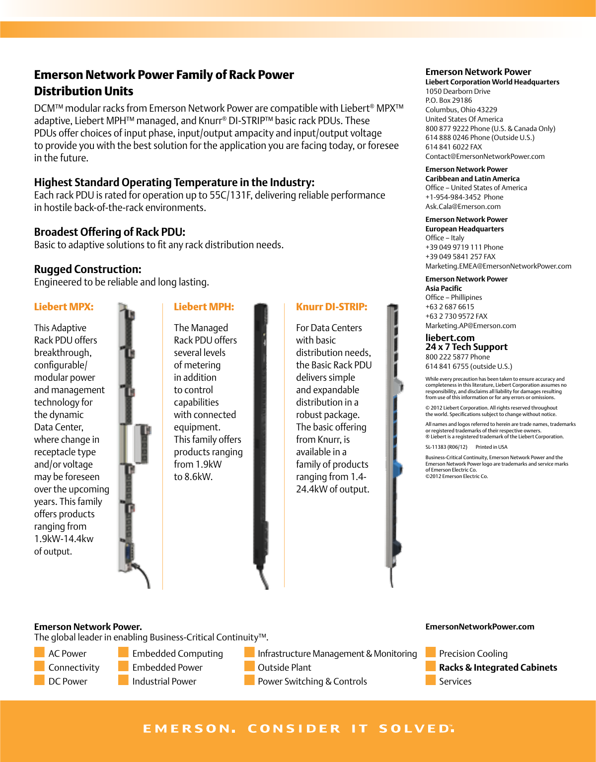 Page 4 of 4 - Emerson Emerson-Dcm-Modular-Data-Center-Racks-And-Enclosures-Brochures-And-Data-Sheets-  Emerson-dcm-modular-data-center-racks-and-enclosures-brochures-and-data-sheets