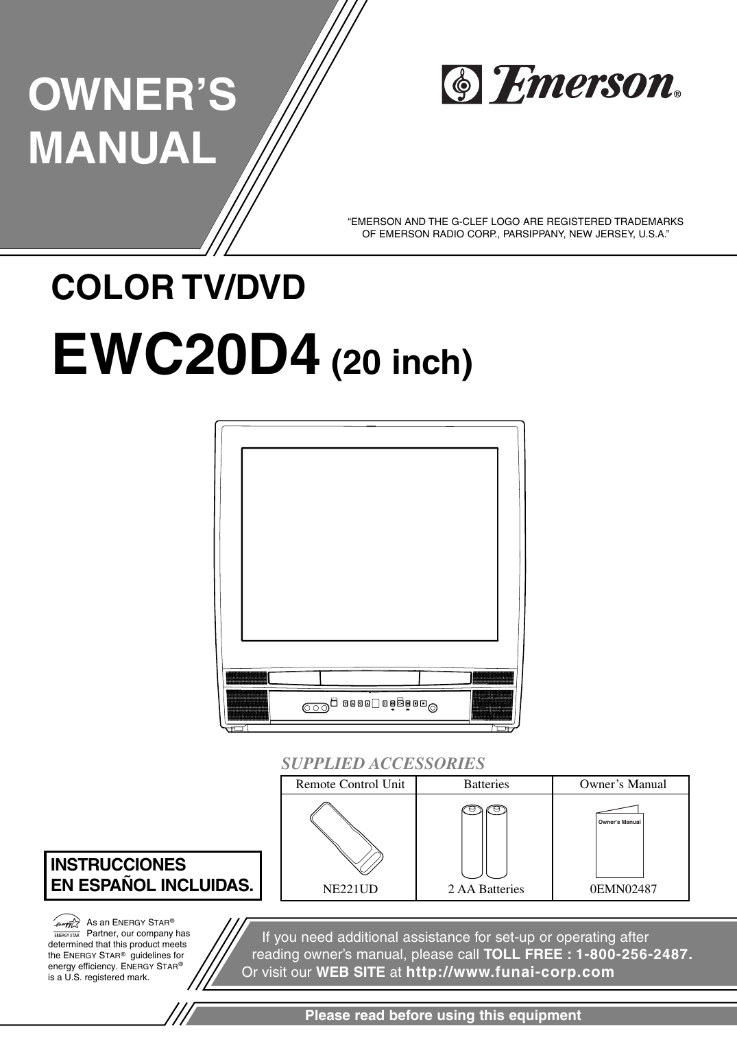 Emerson Ewc20D4 Owners Manual T9004UE.QX33