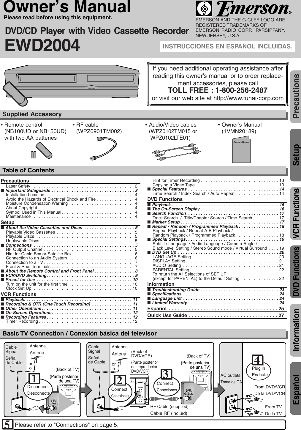 Emerson Ewd2004 Owners Manual H9612UD.qx3