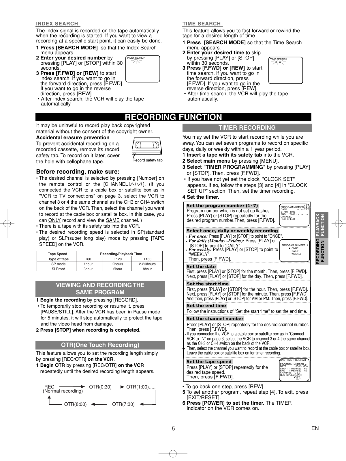 Page 5 of 8 - Emerson Emerson-Ewv401B-Owners-Manual- HB3J1UD.QX33  Emerson-ewv401b-owners-manual