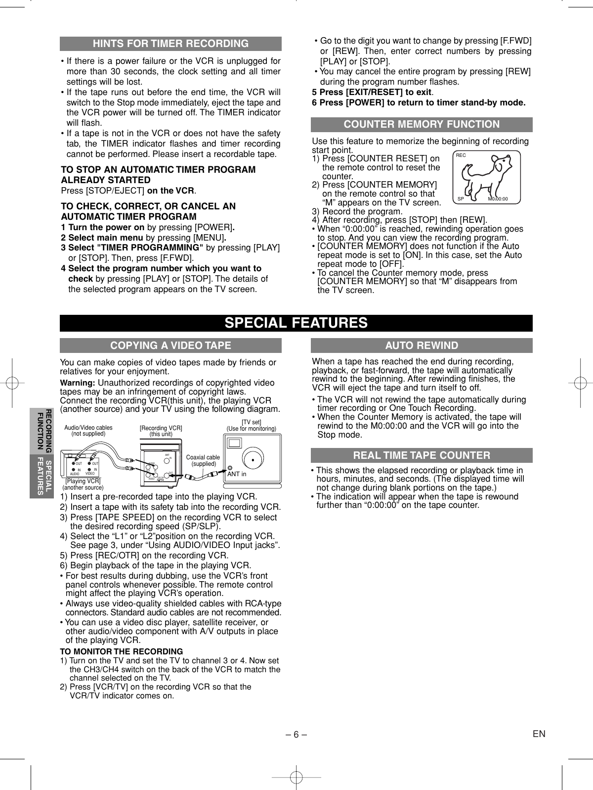 Page 6 of 8 - Emerson Emerson-Ewv401B-Owners-Manual- HB3J1UD.QX33  Emerson-ewv401b-owners-manual