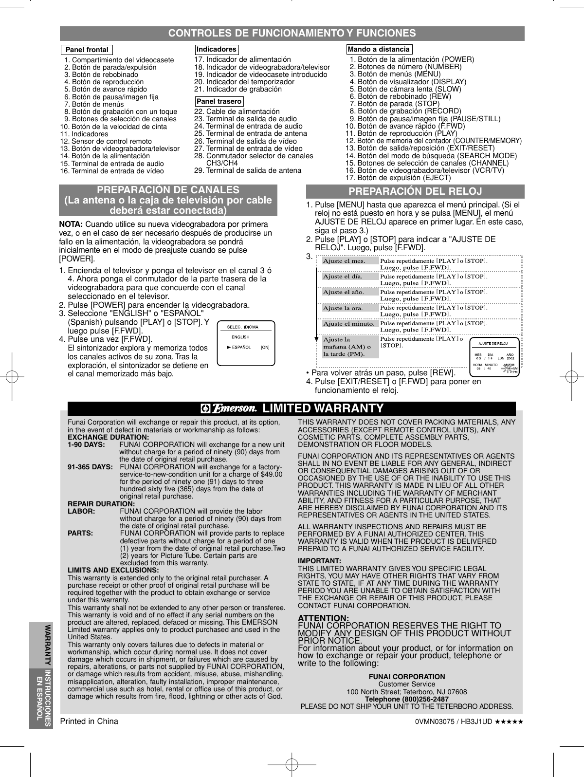 Page 8 of 8 - Emerson Emerson-Ewv401B-Owners-Manual- HB3J1UD.QX33  Emerson-ewv401b-owners-manual
