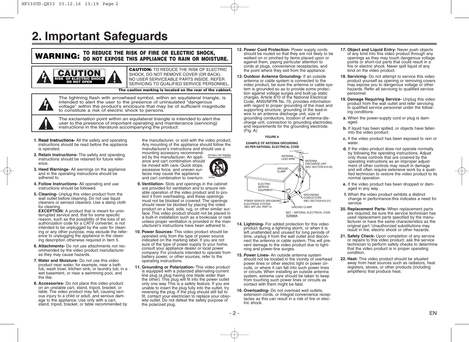 Page 2 of 8 - Emerson Emerson-Ewv404-Owners-Manual- HF330UD.QX33  Emerson-ewv404-owners-manual