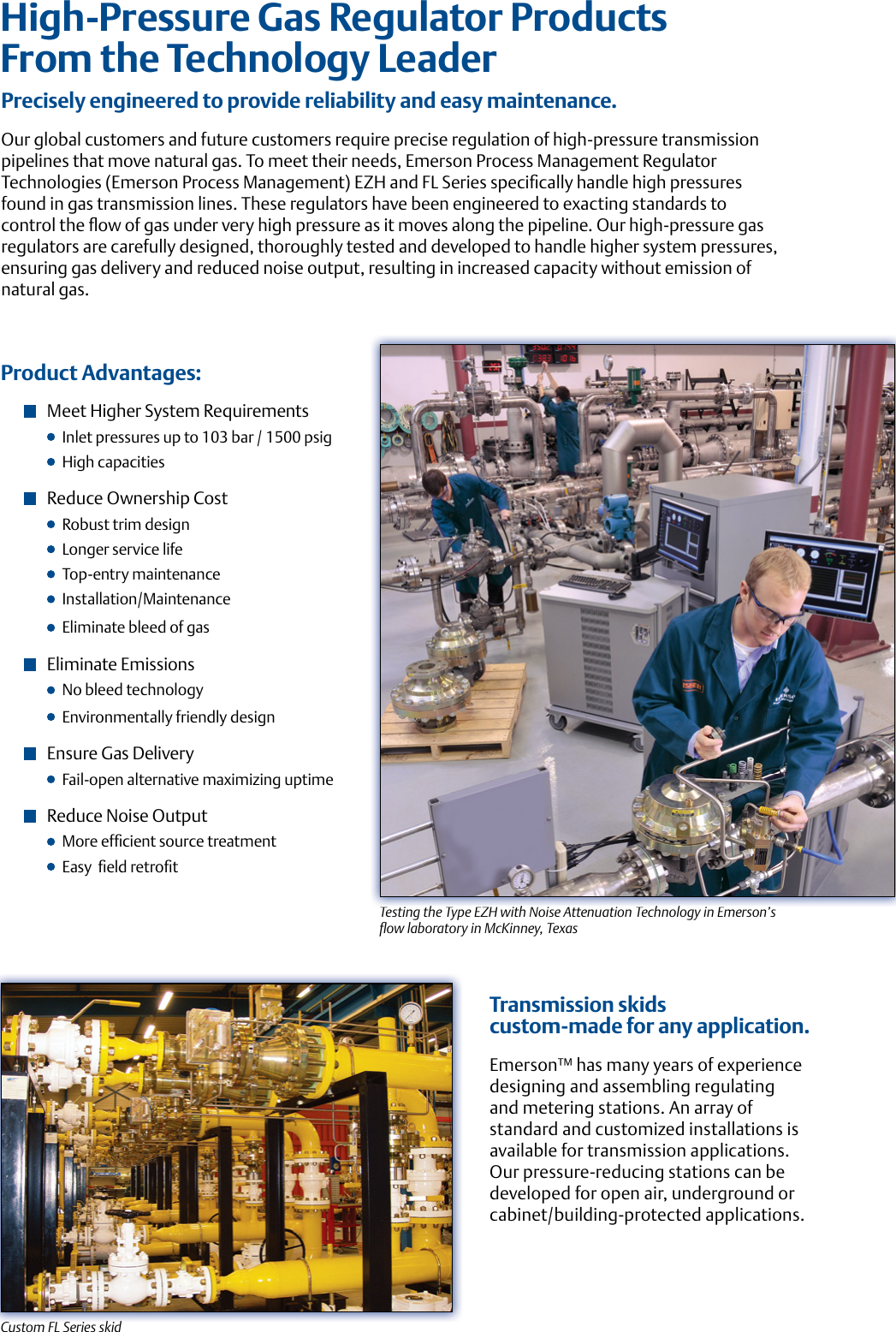 Page 2 of 6 - Emerson Emerson-Ezh-And-Ezhso-Series-Pressure-Reducing-Regulators-Brochure-  Emerson-ezh-and-ezhso-series-pressure-reducing-regulators-brochure