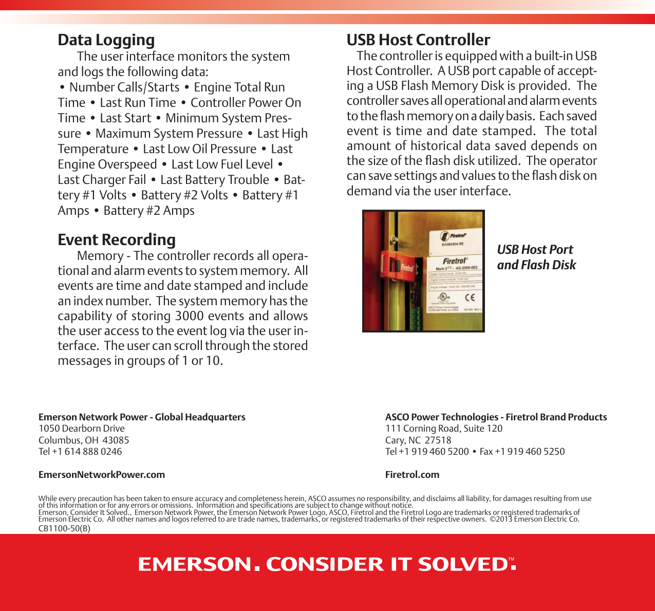 Page 4 of 4 - Emerson Emerson-Firetrol-Fta1100-J-Diesel-Engine-Fire-Pump-Controller-Brochures-And-Data-Sheets-  Emerson-firetrol-fta1100-j-diesel-engine-fire-pump-controller-brochures-and-data-sheets