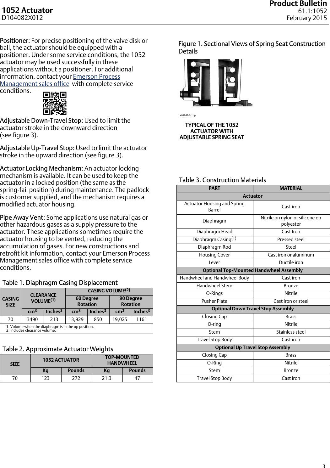 Page 3 of 8 - Emerson Emerson-Fisher-1051-And-1052-Data-Sheet- D104082X012_Feb15  Emerson-fisher-1051-and-1052-data-sheet