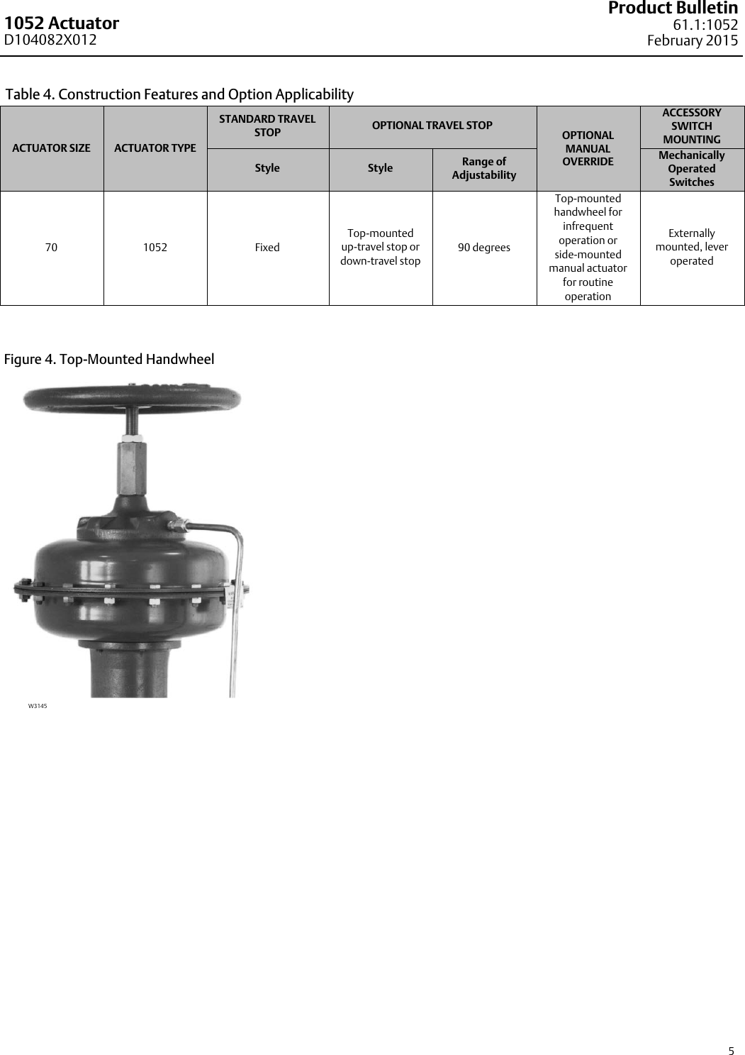 Page 5 of 8 - Emerson Emerson-Fisher-1051-And-1052-Data-Sheet- D104082X012_Feb15  Emerson-fisher-1051-and-1052-data-sheet