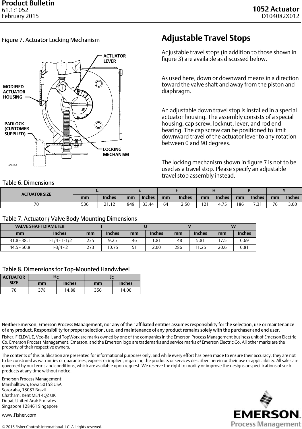 Page 8 of 8 - Emerson Emerson-Fisher-1051-And-1052-Data-Sheet- D104082X012_Feb15  Emerson-fisher-1051-and-1052-data-sheet