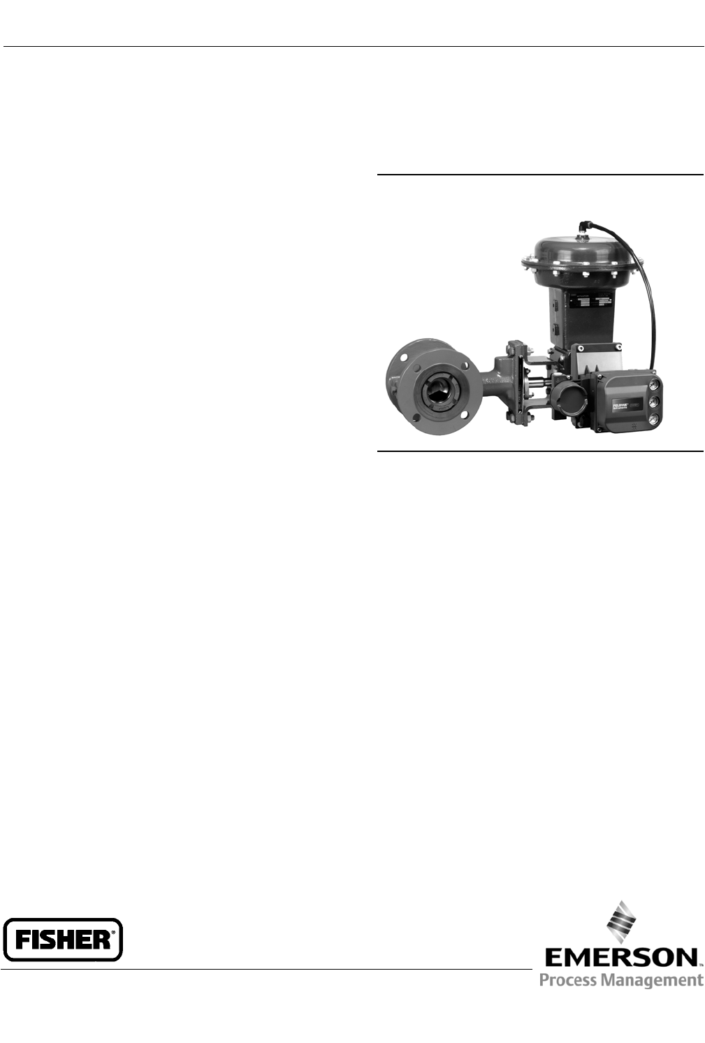Emerson Fisher 1051 And 1052 Installation Instructions