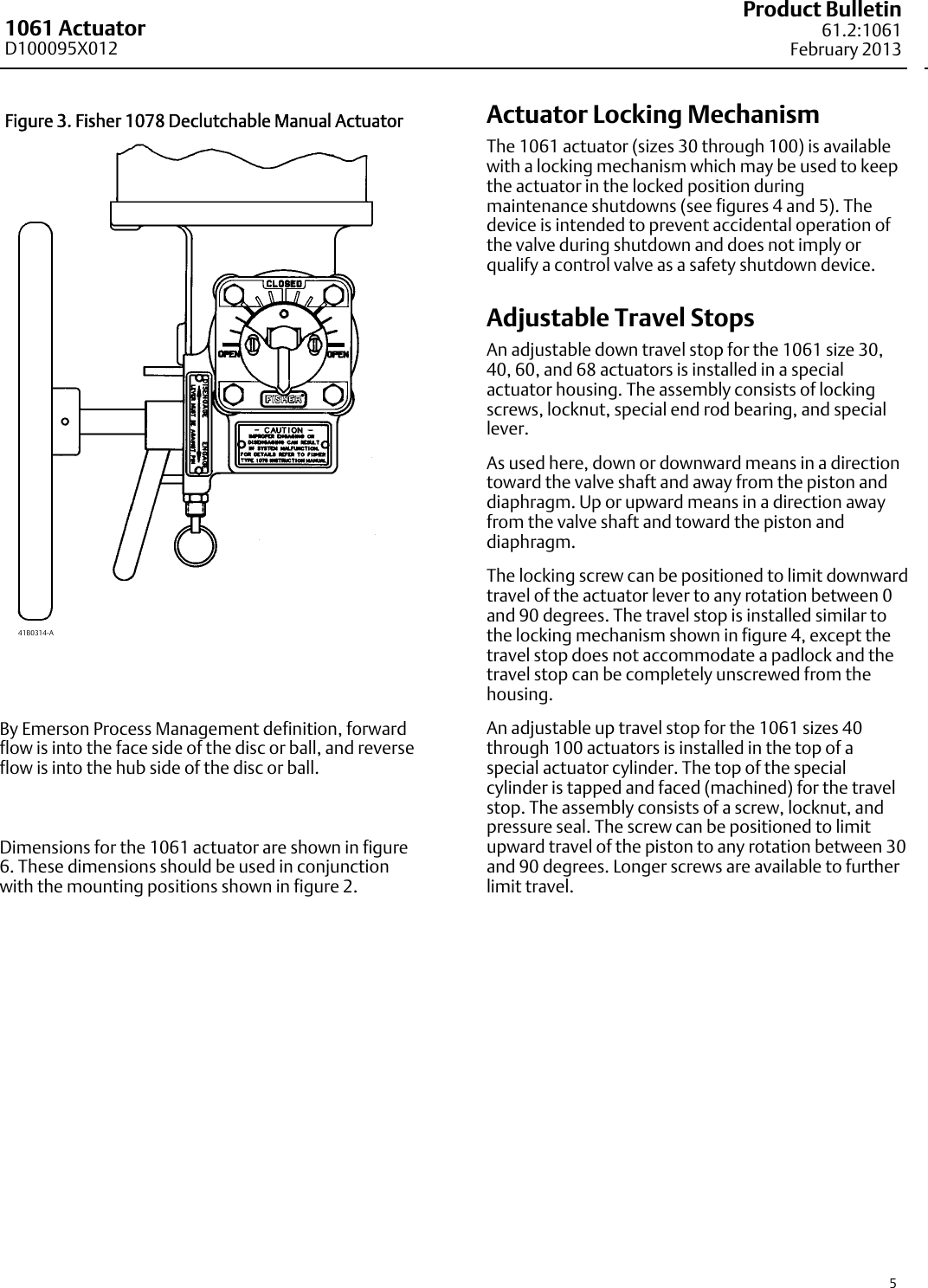 Page 5 of 8 - Emerson Emerson-Fisher-1061-Data-Sheet-  Emerson-fisher-1061-data-sheet