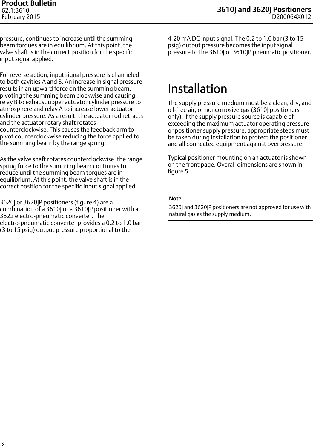 Page 8 of 12 - Emerson Emerson-Fisher-3610J-Data-Sheet- D200064X012_Feb15_AQ  Emerson-fisher-3610j-data-sheet