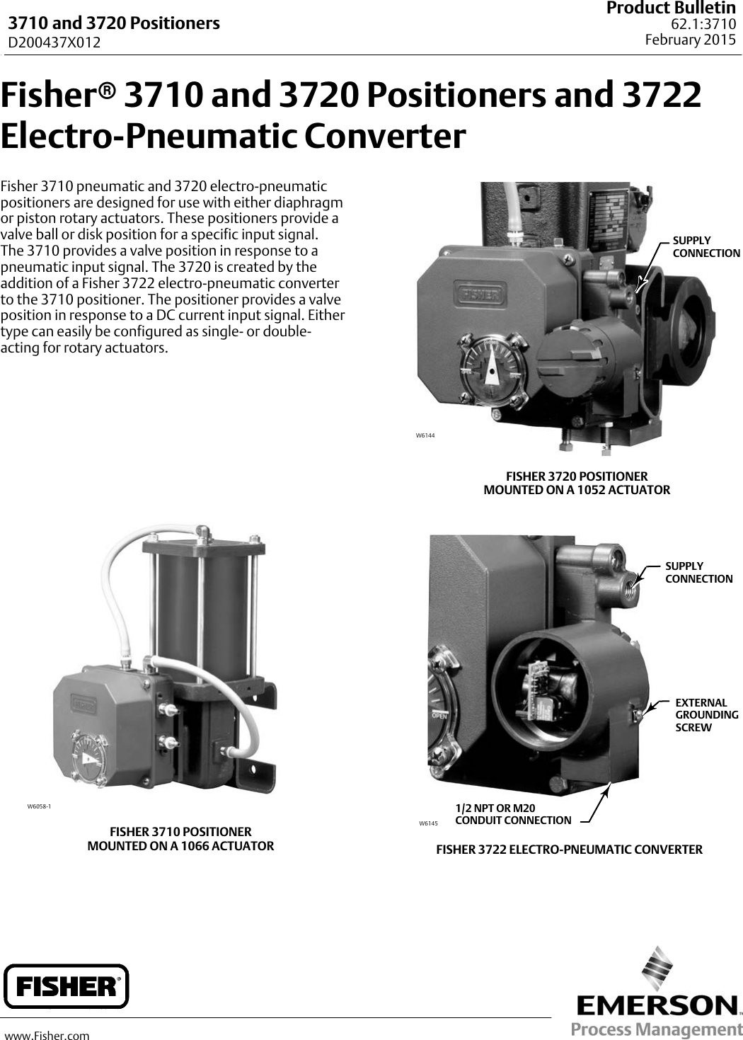 Page 1 of 12 - Emerson Emerson-Fisher-3710-Data-Sheet- D200437X012_Feb15_AQ  Emerson-fisher-3710-data-sheet