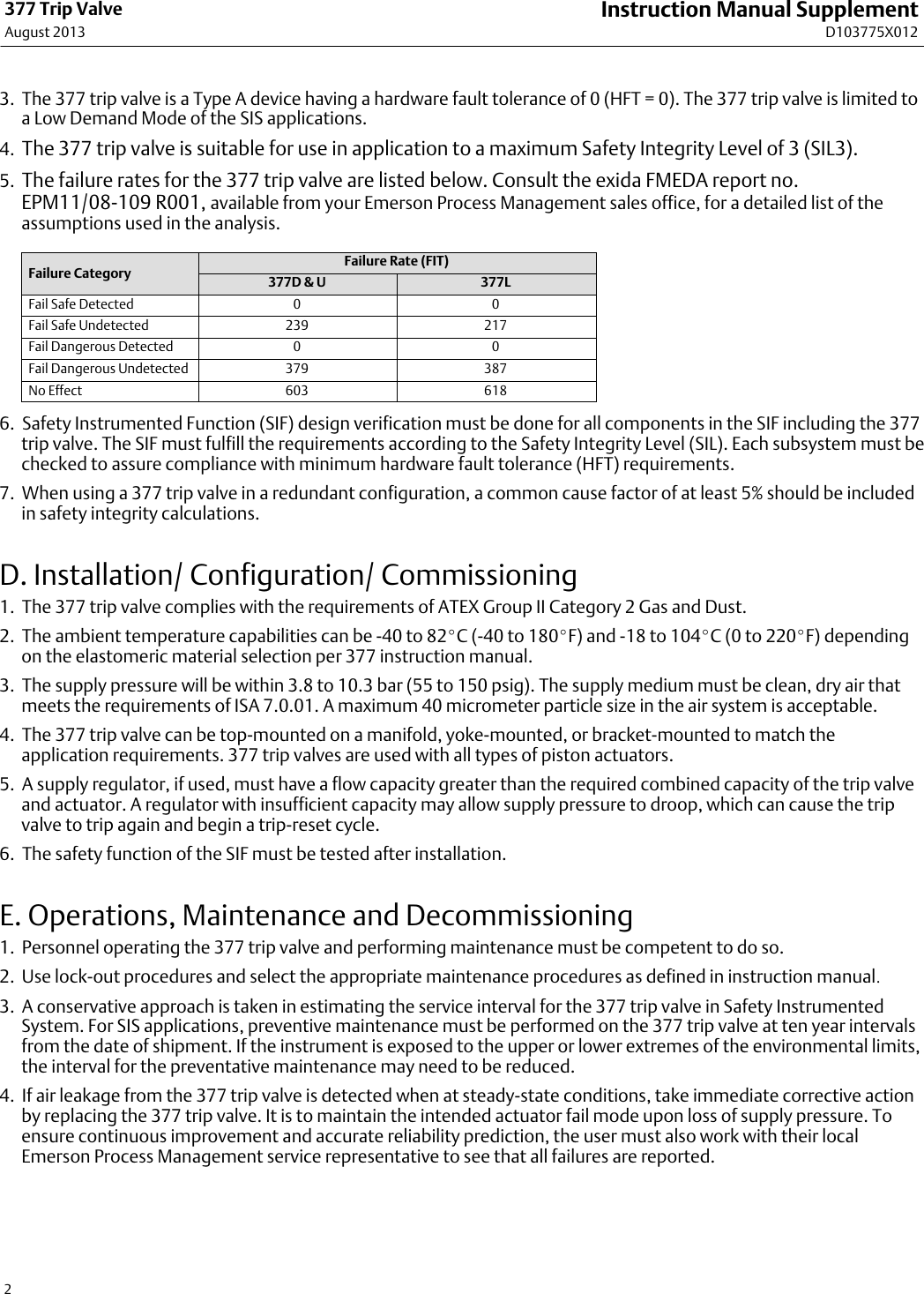 Page 2 of 4 - Emerson Emerson-Fisher-377-Instruction-Manual-  Emerson-fisher-377-instruction-manual