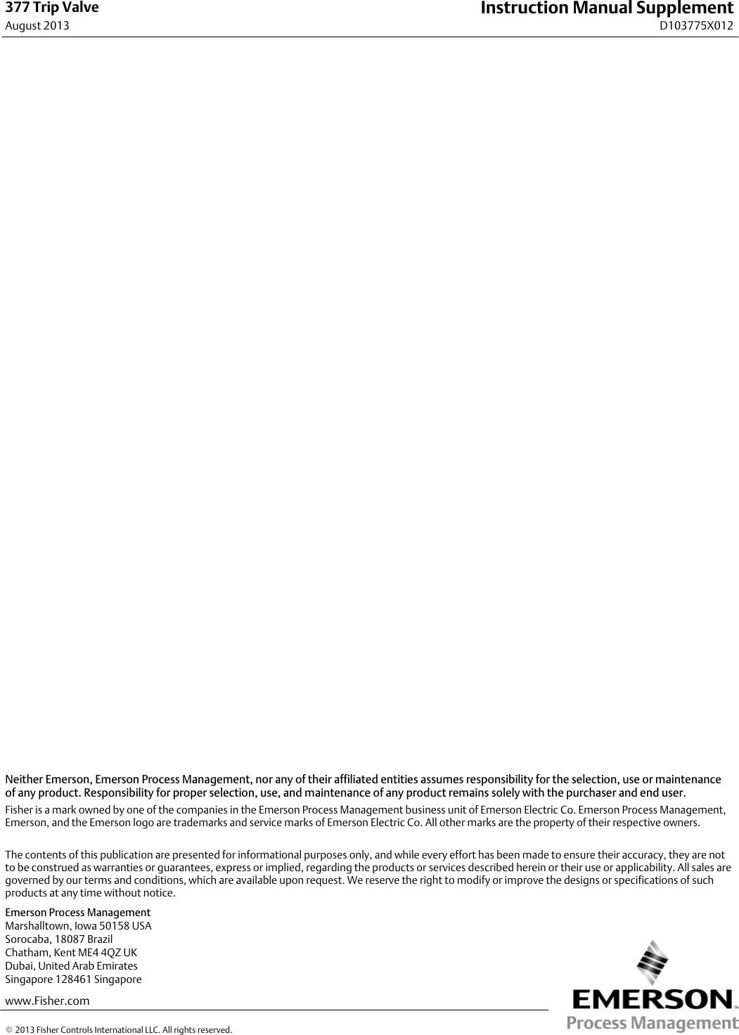 Page 4 of 4 - Emerson Emerson-Fisher-377-Instruction-Manual-  Emerson-fisher-377-instruction-manual