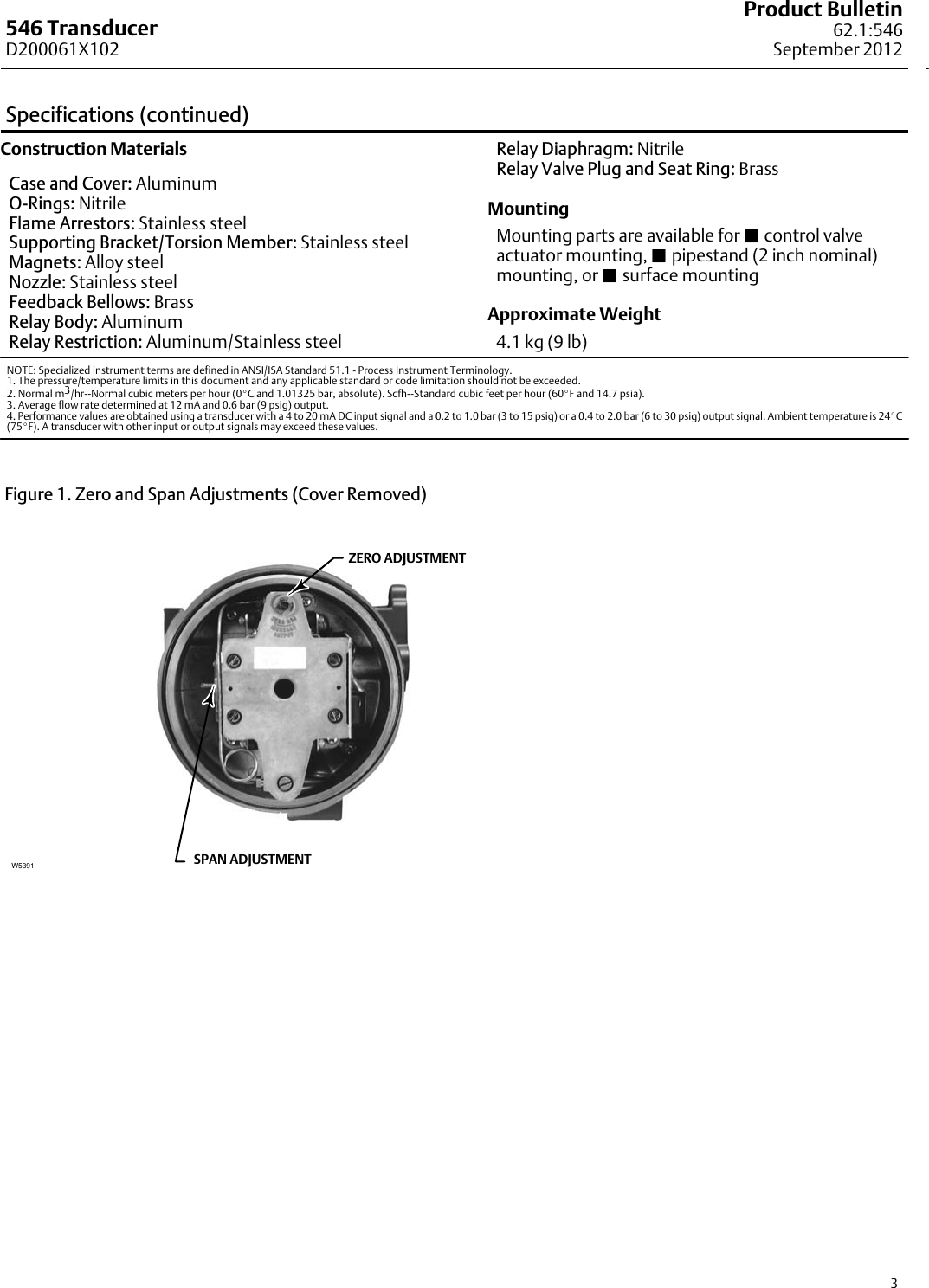 Page 3 of 8 - Emerson Emerson-Fisher-546-Data-Sheet-  Emerson-fisher-546-data-sheet