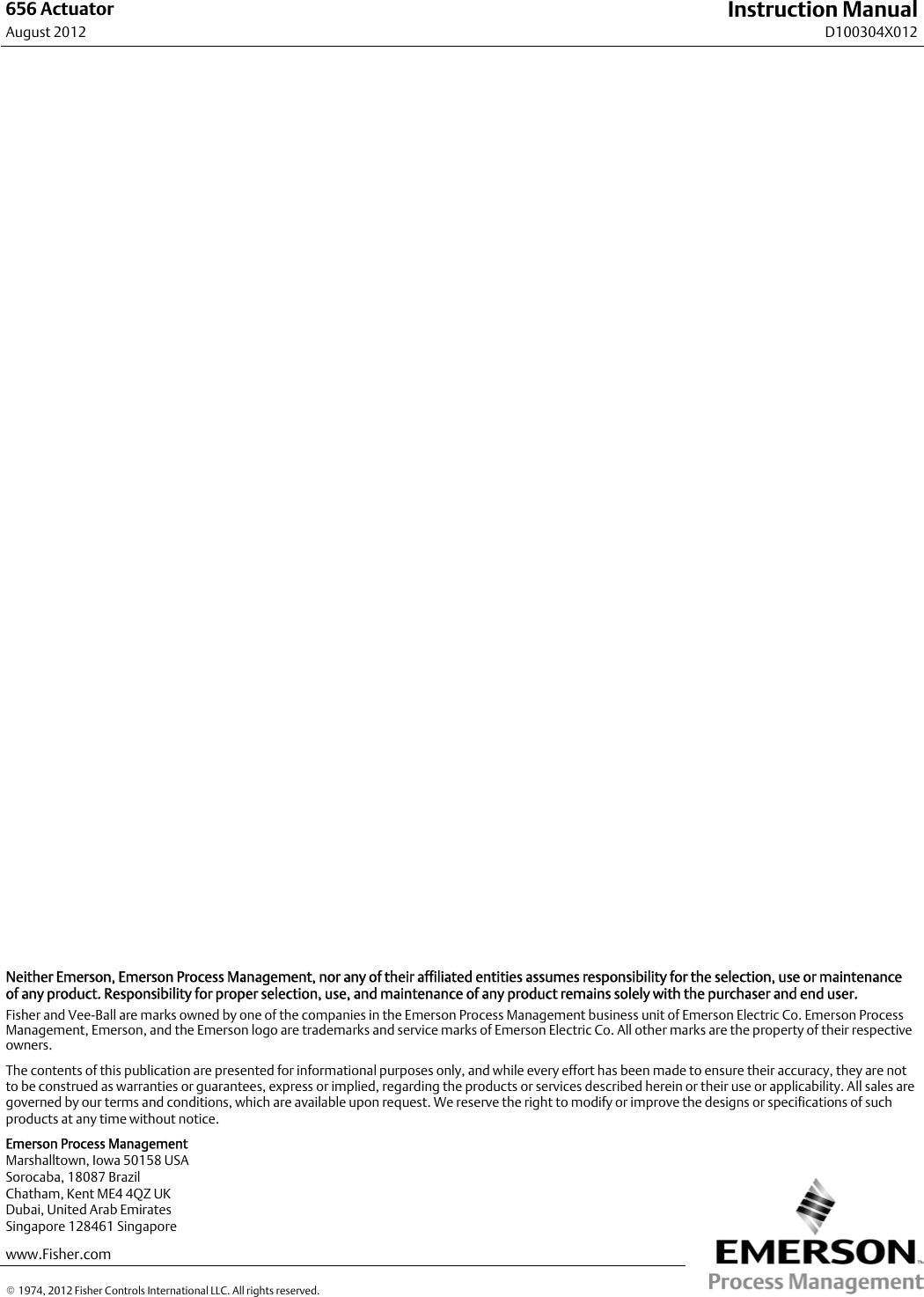 Page 12 of 12 - Emerson Emerson-Fisher-656-Installation-Instructions-  Emerson-fisher-656-installation-instructions