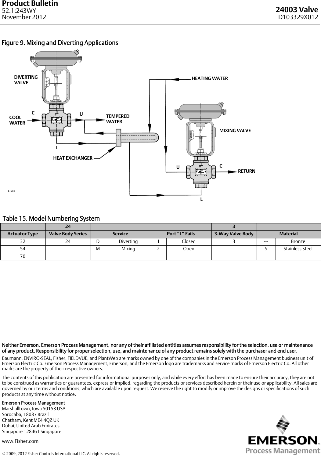 Page 8 of 8 - Emerson Emerson-Fisher-Baumann-24003-Data-Sheet-  Emerson-fisher-baumann-24003-data-sheet