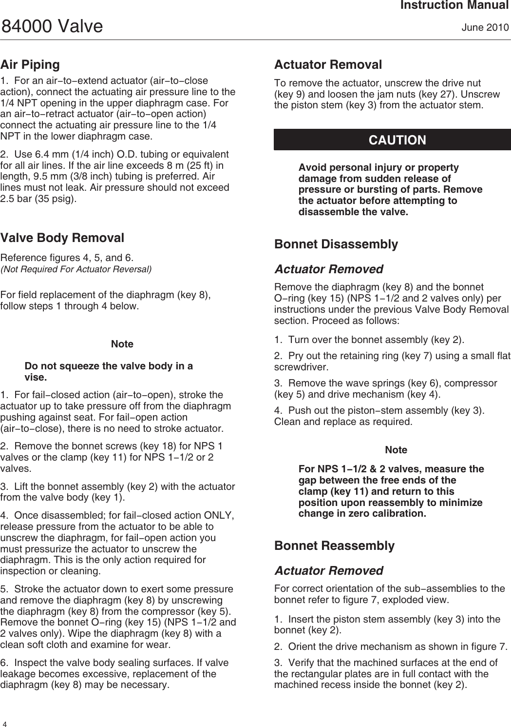 Page 4 of 12 - Emerson Emerson-Fisher-Baumann-84000-Instruction-Manual-  Emerson-fisher-baumann-84000-instruction-manual