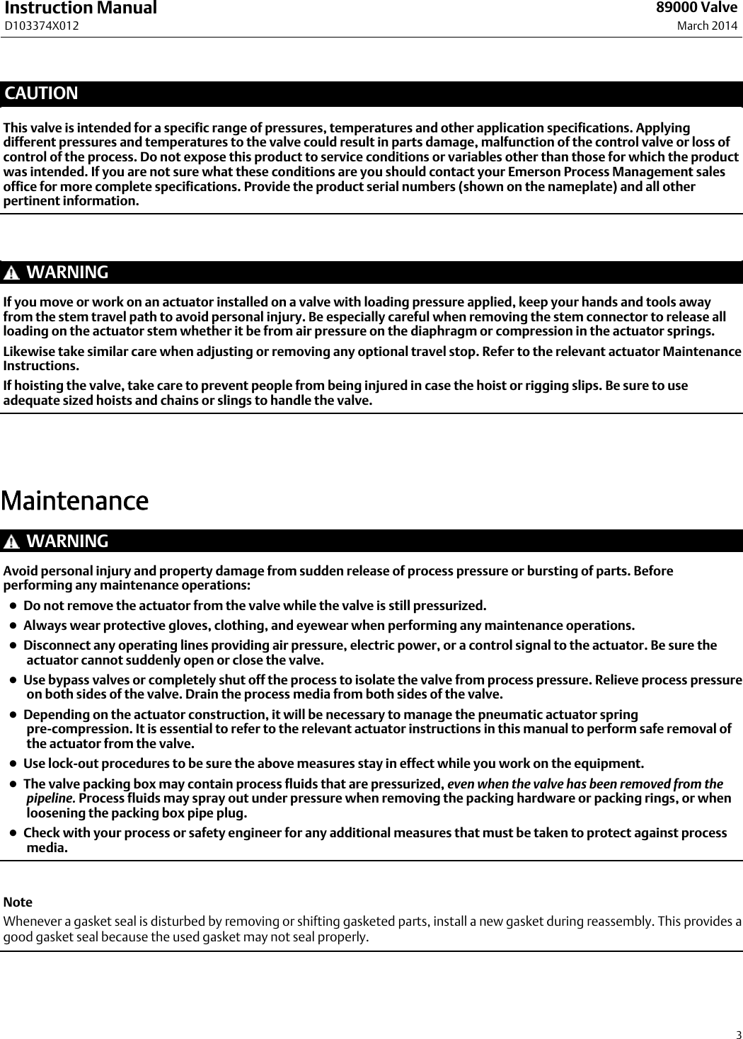 Page 3 of 12 - Emerson Emerson-Fisher-Baumann-89000-Instruction-Manual-  Emerson-fisher-baumann-89000-instruction-manual