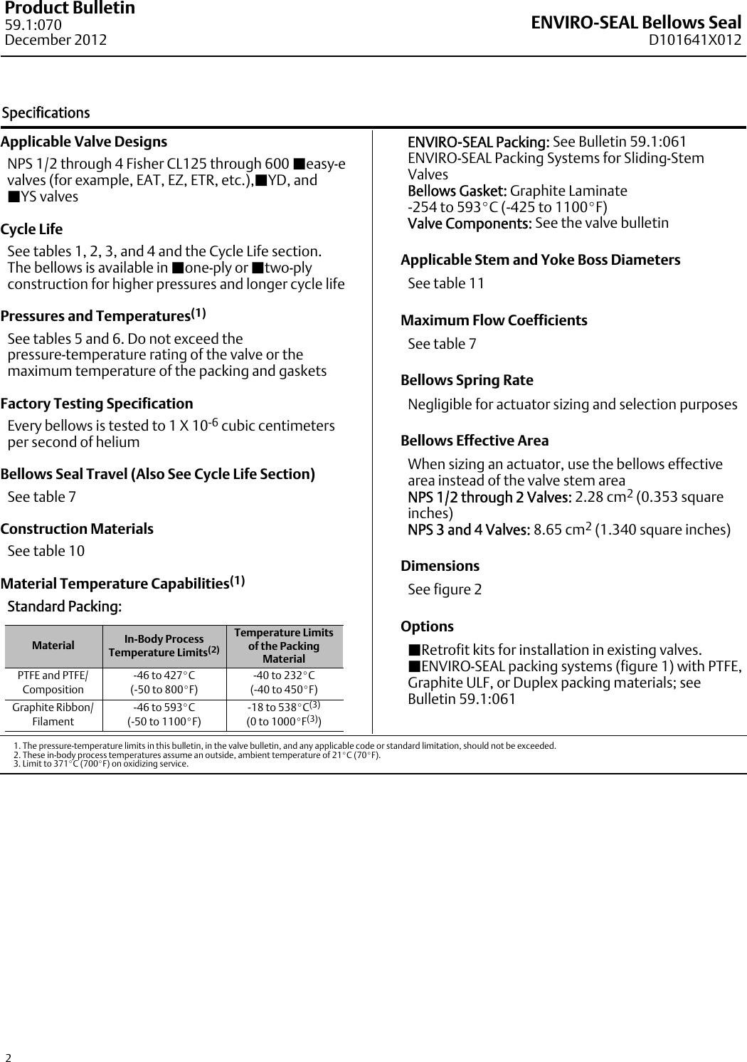 Page 2 of 8 - Emerson Emerson-Fisher-Easy-E-Ed-Data-Sheet-  Emerson-fisher-easy-e-ed-data-sheet