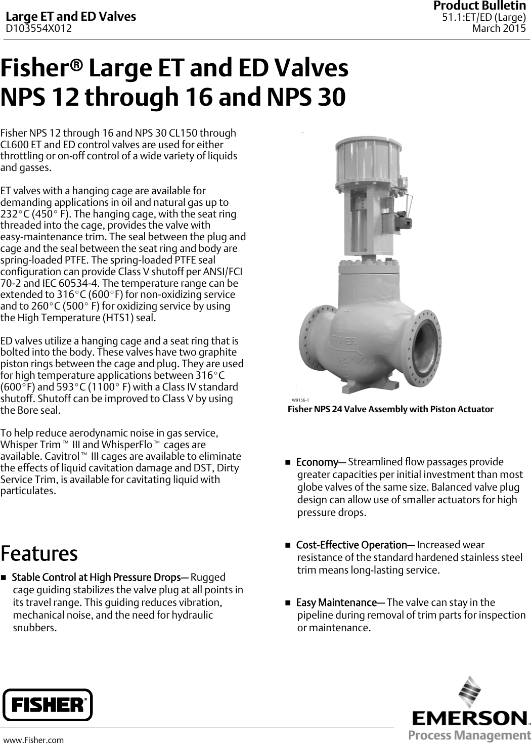 Page 1 of 12 - Emerson Emerson-Fisher-Easy-E-Ed-Data-Sheet-  Emerson-fisher-easy-e-ed-data-sheet