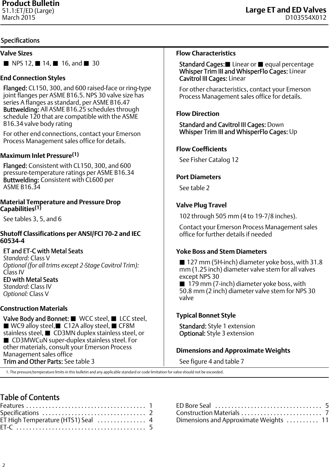 Page 2 of 12 - Emerson Emerson-Fisher-Easy-E-Ed-Data-Sheet-  Emerson-fisher-easy-e-ed-data-sheet