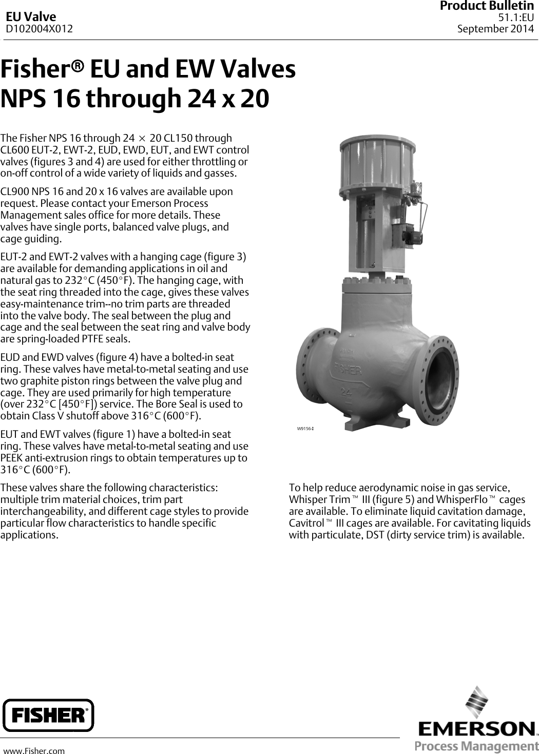 Page 1 of 12 - Emerson Emerson-Fisher-Eu-Data-Sheet-  Emerson-fisher-eu-data-sheet