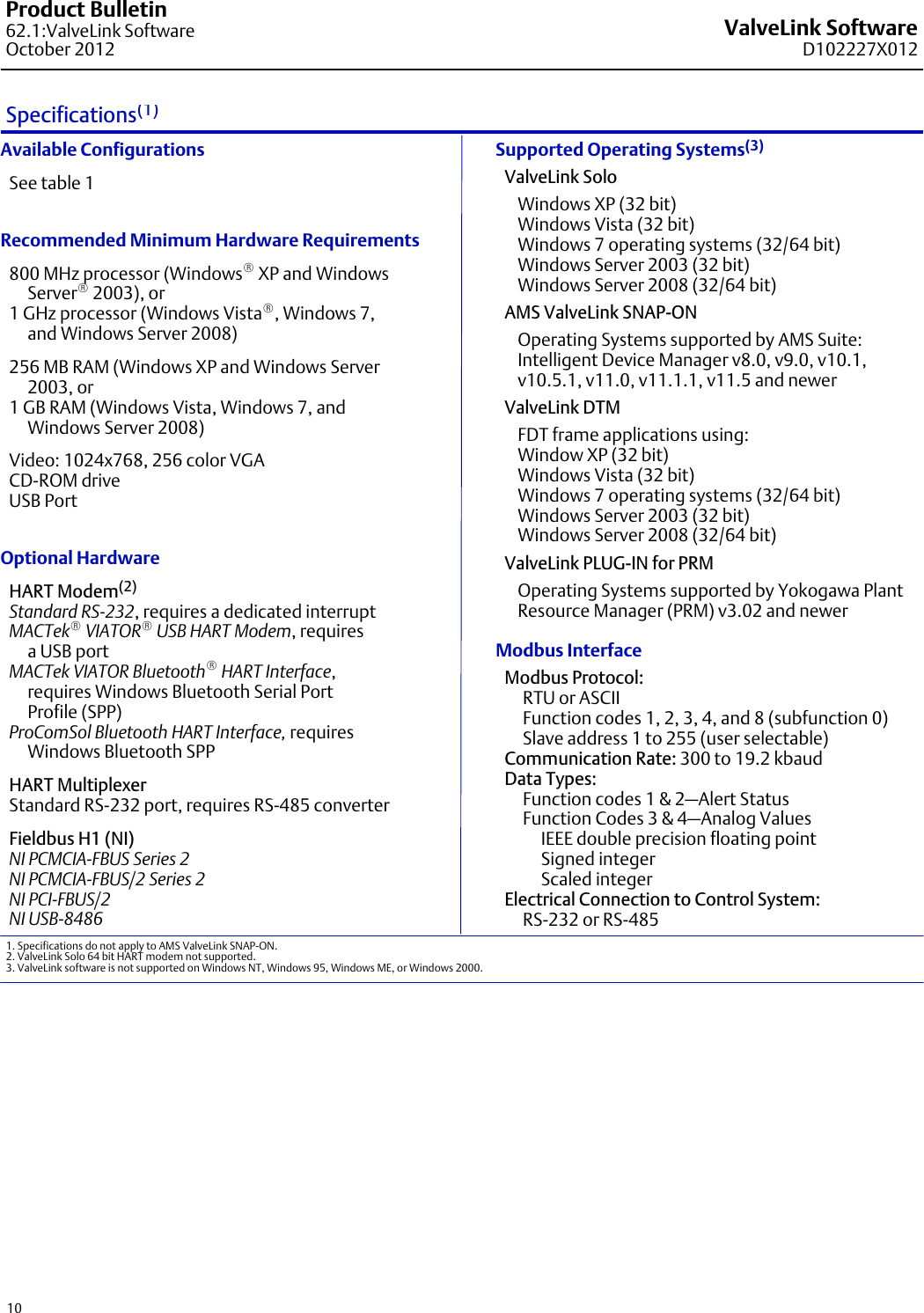Page 10 of 12 - Emerson Emerson-Fisher-Valvelink-Software-Data-Sheet-  Emerson-fisher-valvelink-software-data-sheet
