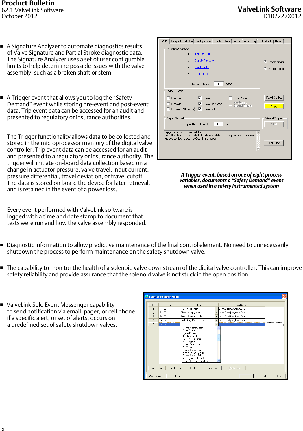 Page 8 of 12 - Emerson Emerson-Fisher-Valvelink-Software-Data-Sheet-  Emerson-fisher-valvelink-software-data-sheet