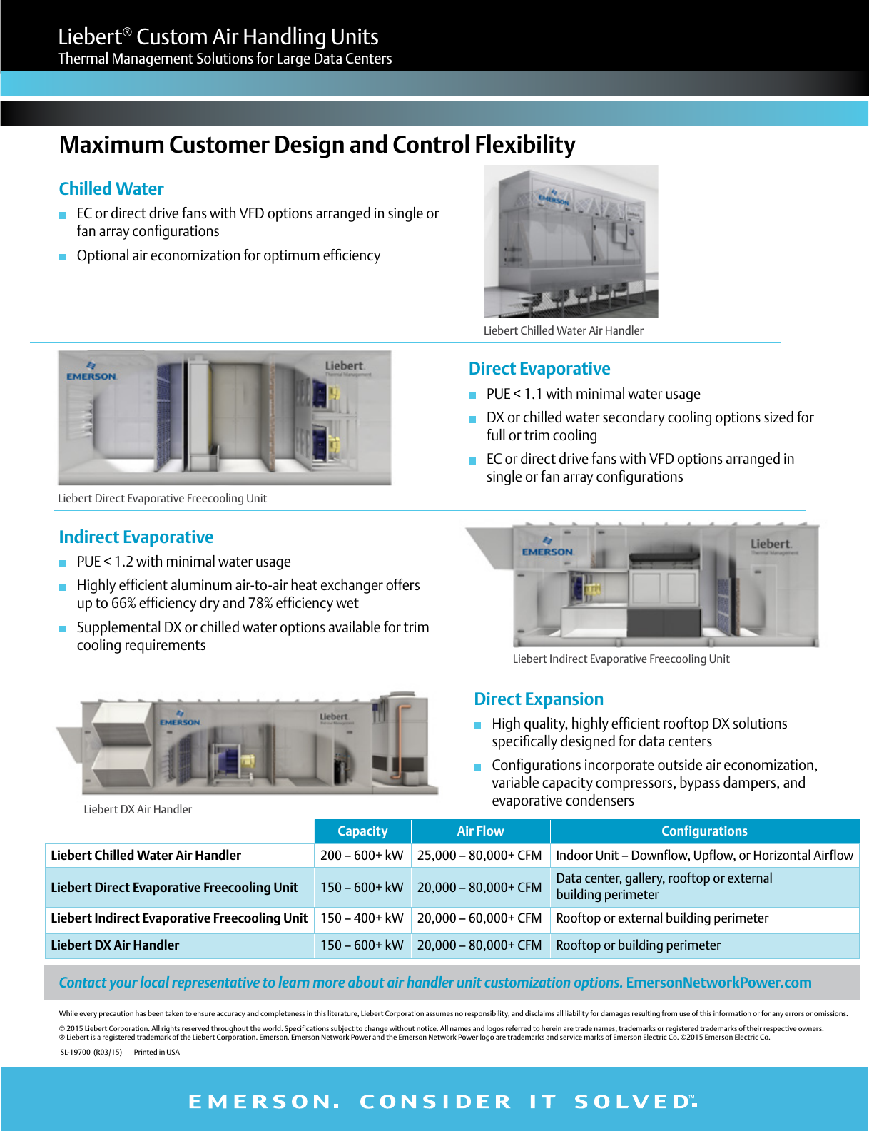 Page 2 of 2 - Emerson Emerson-Liebert-Custom-Air-Handling-Units-Data-Sheet-  Emerson-liebert-custom-air-handling-units-data-sheet