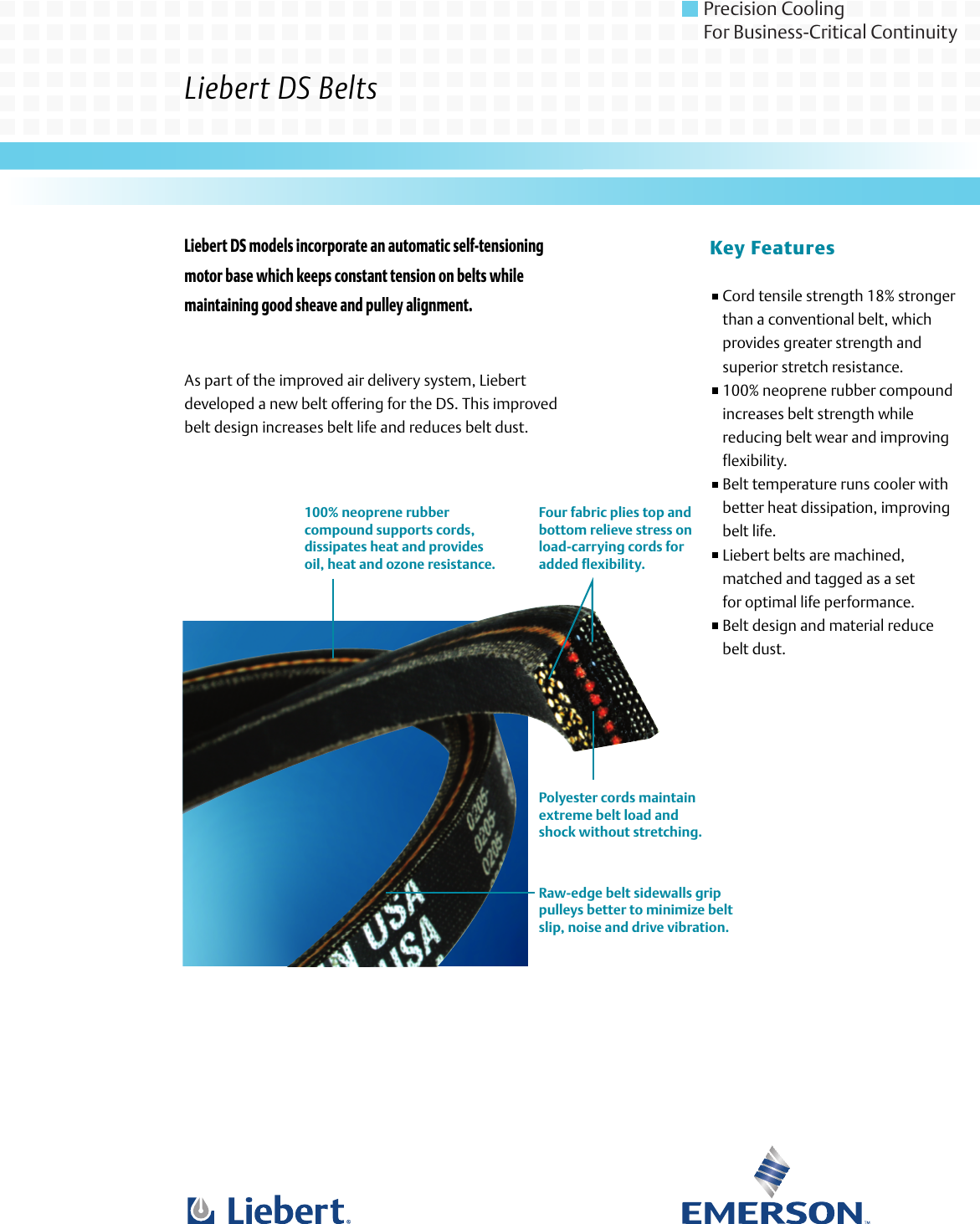 Page 1 of 2 - Emerson Emerson-Liebert-Ds-Belts-Brochure- 15615 Govern  Emerson-liebert-ds-belts-brochure