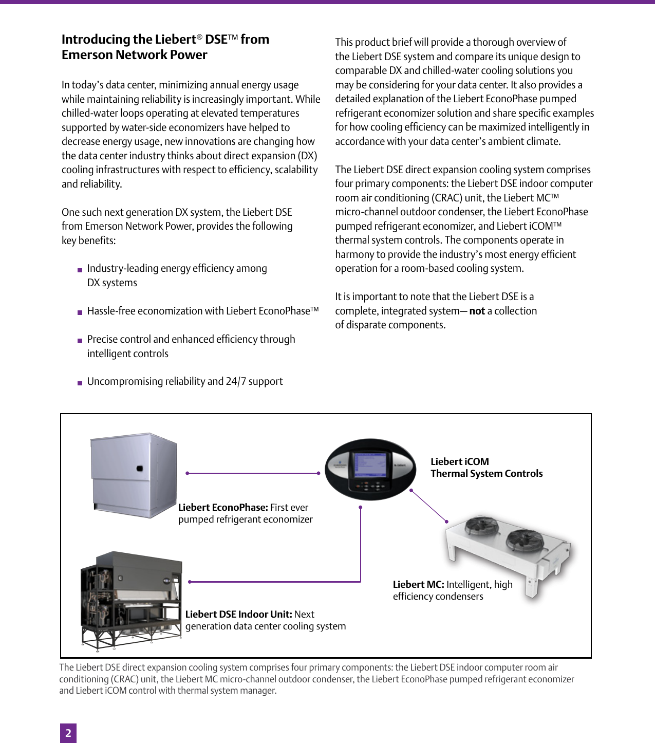 Page 2 of 12 - Emerson Emerson-Liebert-Dse-Precision-Cooling-System-80-150Kw-White-Paper-  Emerson-liebert-dse-precision-cooling-system-80-150kw-white-paper