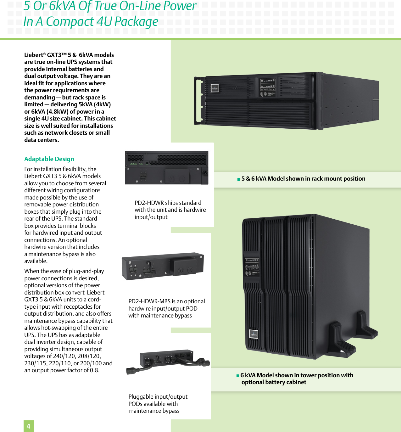 Page 4 of 8 - Emerson Emerson-Liebert-Gxt3-On-Line-Ups-5-10-Kva-Brochures-And-Data-Sheets-  Emerson-liebert-gxt3-on-line-ups-5-10-kva-brochures-and-data-sheets