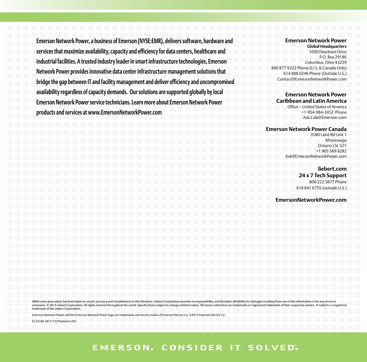 Page 8 of 8 - Emerson Emerson-Liebert-Gxt3-On-Line-Ups-5-10-Kva-Brochures-And-Data-Sheets-  Emerson-liebert-gxt3-on-line-ups-5-10-kva-brochures-and-data-sheets