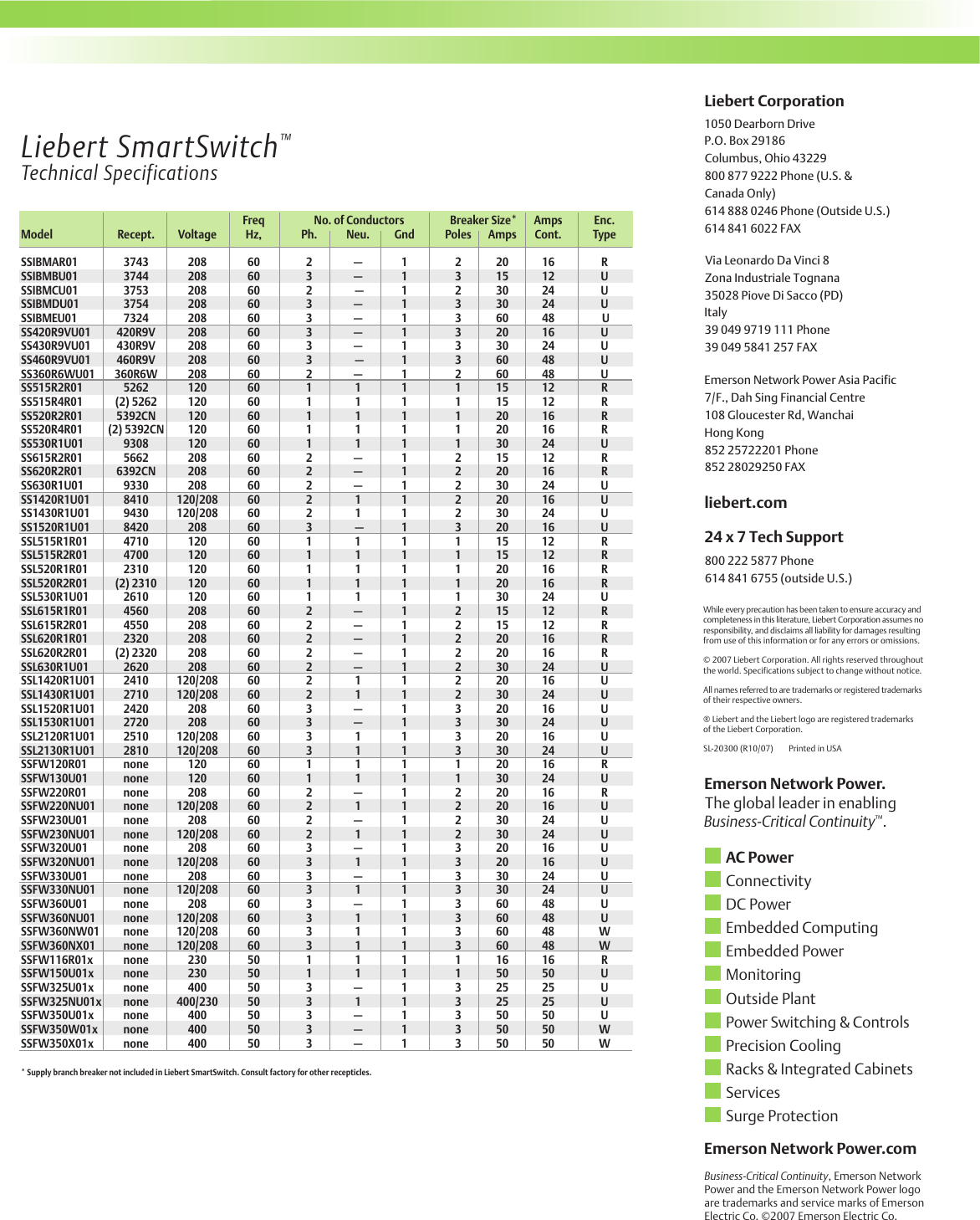 Page 4 of 4 - Emerson Emerson-Liebert-Smartswitch-Brochure- 01  Emerson-liebert-smartswitch-brochure