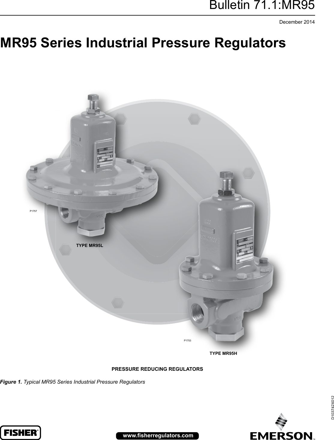 Emerson Mr95 Series Pressure Reducing Regulators Data Sheet
