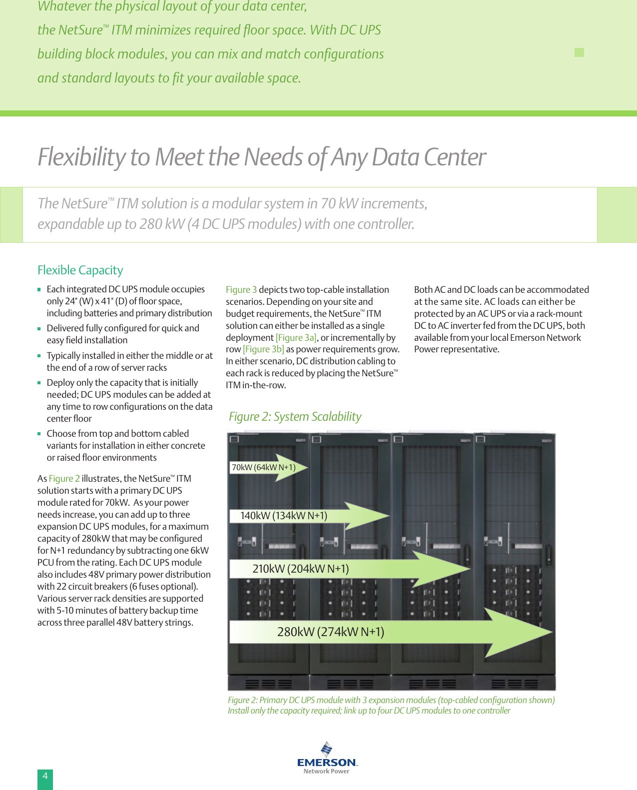 Page 4 of 12 - Emerson Emerson-Netsure-Itm-48-Vdc-Ups-70-Kw-To-280-Kw-Brochure-  Emerson-netsure-itm-48-vdc-ups-70-kw-to-280-kw-brochure