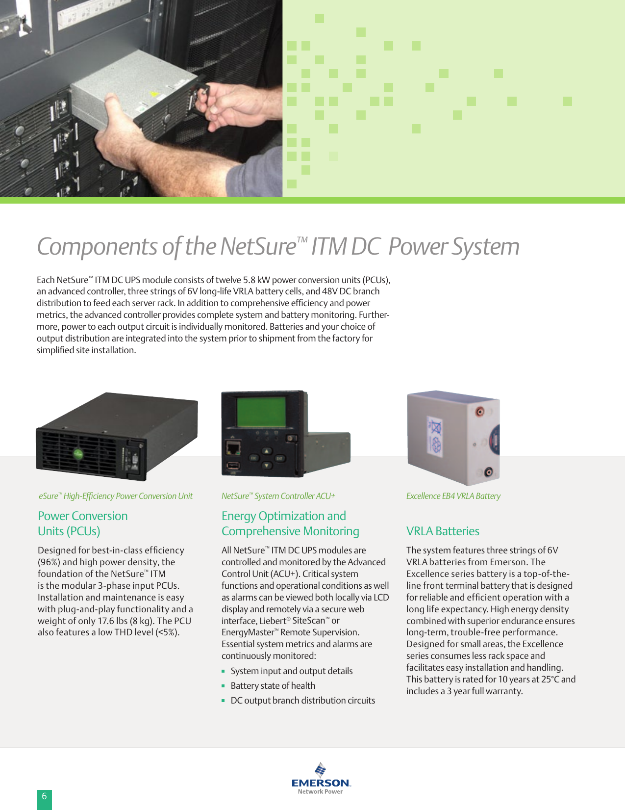 Page 6 of 12 - Emerson Emerson-Netsure-Itm-48-Vdc-Ups-70-Kw-To-280-Kw-Brochure-  Emerson-netsure-itm-48-vdc-ups-70-kw-to-280-kw-brochure