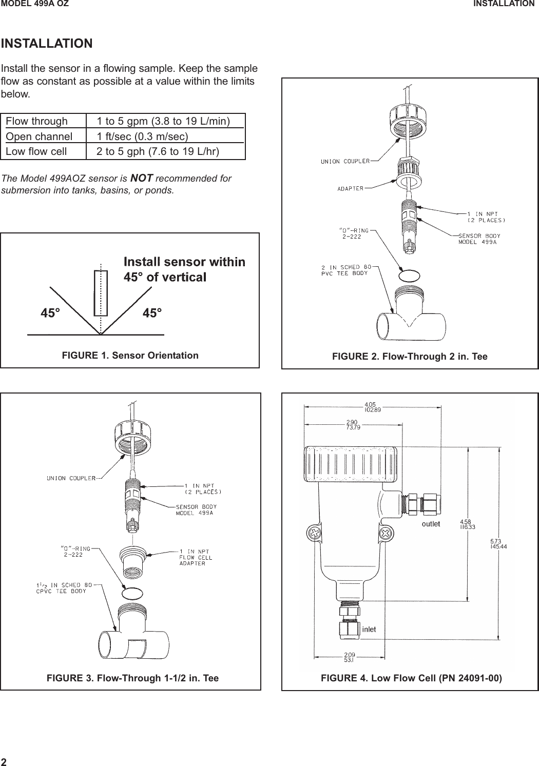 Page 2 of 8 - Emerson Emerson-Ozone-Sensor-499A-Oz-Instruction-Sheet-  Emerson-ozone-sensor-499a-oz-instruction-sheet