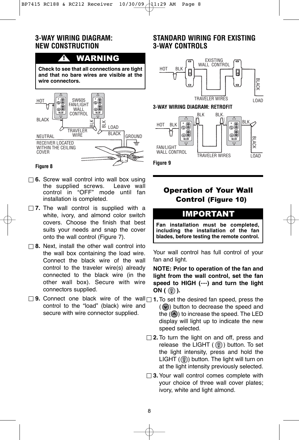 Page 8 of 12 - Emerson Emerson-Rc188-Owners-Manual- BP7415 RC188 & RC212 Receiver  Emerson-rc188-owners-manual